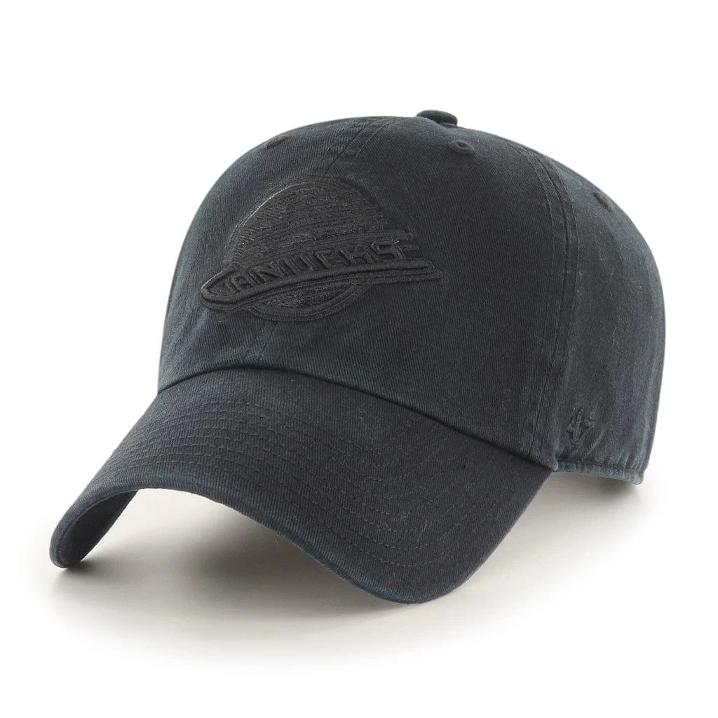 '47 BRAND Vancouver Canucks 47 Brand NHL Clean Up Tonal Adjustable Hat - Vintage Skate Black 1 '47 BRAND Vancouver Canucks 47 Brand NHL Clean Up Tonal Adjustable Hat - Vintage Skate Black