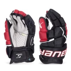 Bauer Supreme Mach Intermediate Hockey Gloves -Hockey Shop bauer gloves bauer supreme mach intermediate hockey gloves black red 12 30597296980034