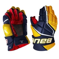 Bauer Vapor 3X Intermediate Hockey Gloves -Hockey Shop bauer gloves bauer vapor 3x intermediate hockey gloves navy gold 12 29160828796994