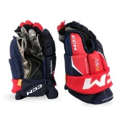 CCM Tacks AS-V Junior Hockey Gloves -Hockey Shop ccm gloves ccm tacks as v junior hockey gloves navy red white 10 30184805040194