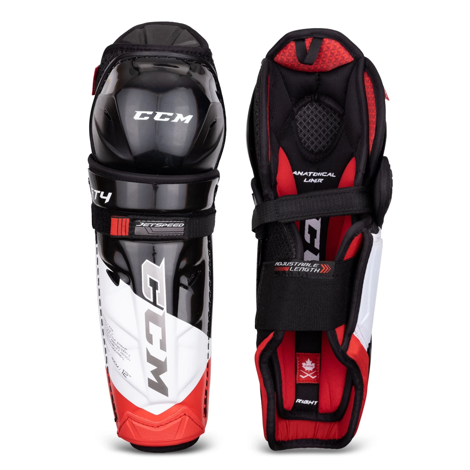 CCM Jetspeed FT4 Junior Hockey Shin Guards 1 CCM Jetspeed FT4 Junior Hockey Shin Guards