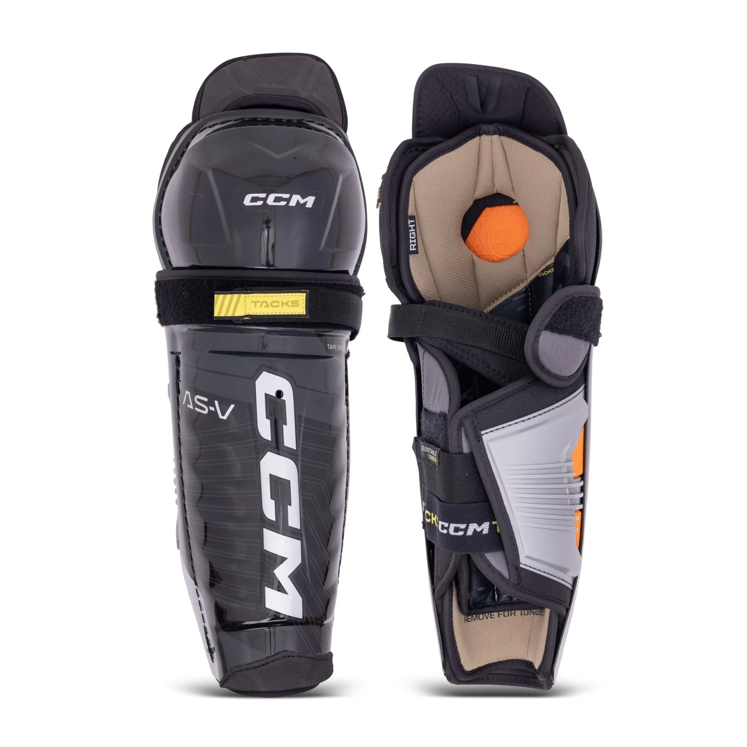 CCM Tacks AS-V Senior Hockey Shin Guards 2 CCM Tacks AS-V Senior Hockey Shin Guards - Image 2