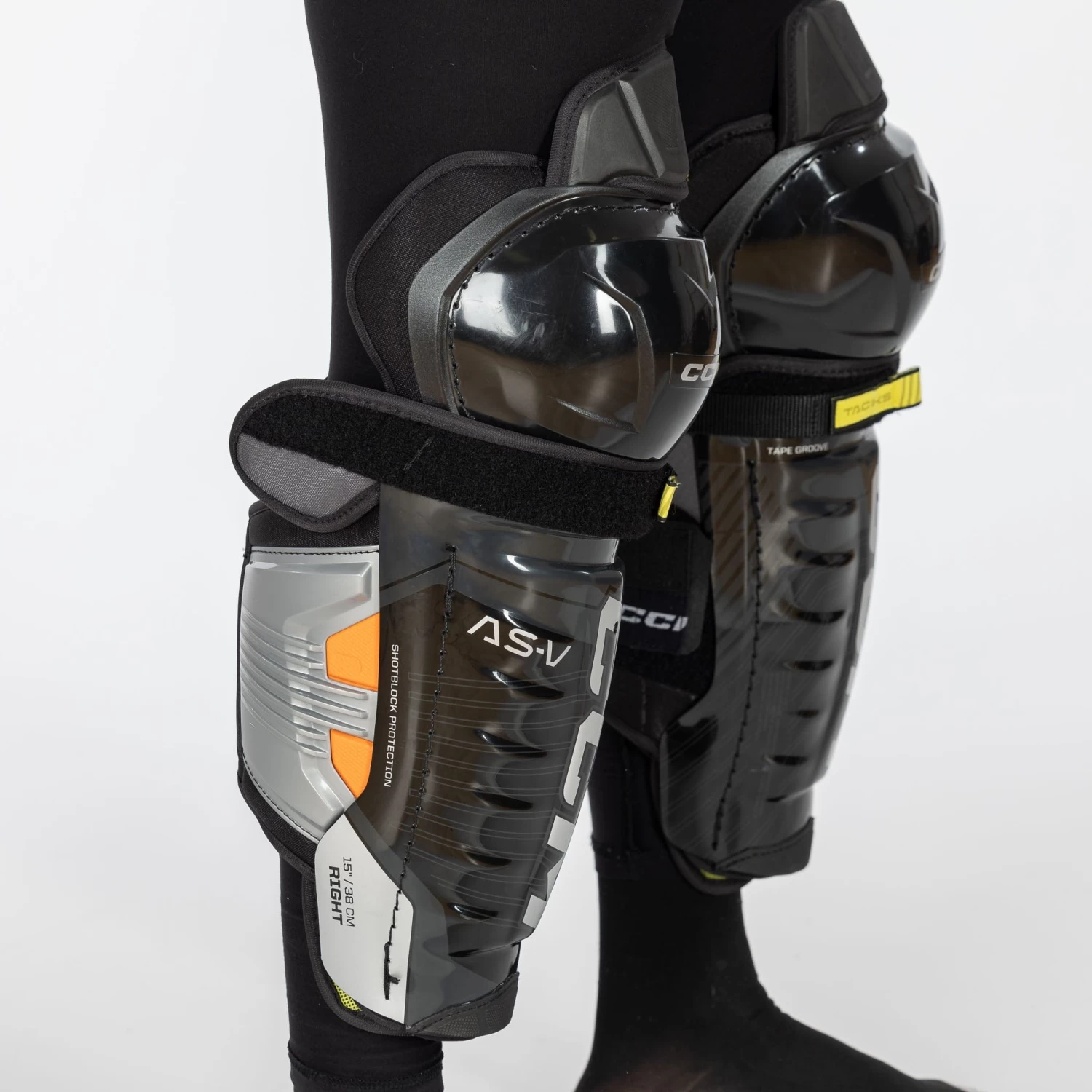 CCM Tacks AS-V Senior Hockey Shin Guards 8 CCM Tacks AS-V Senior Hockey Shin Guards - Image 8