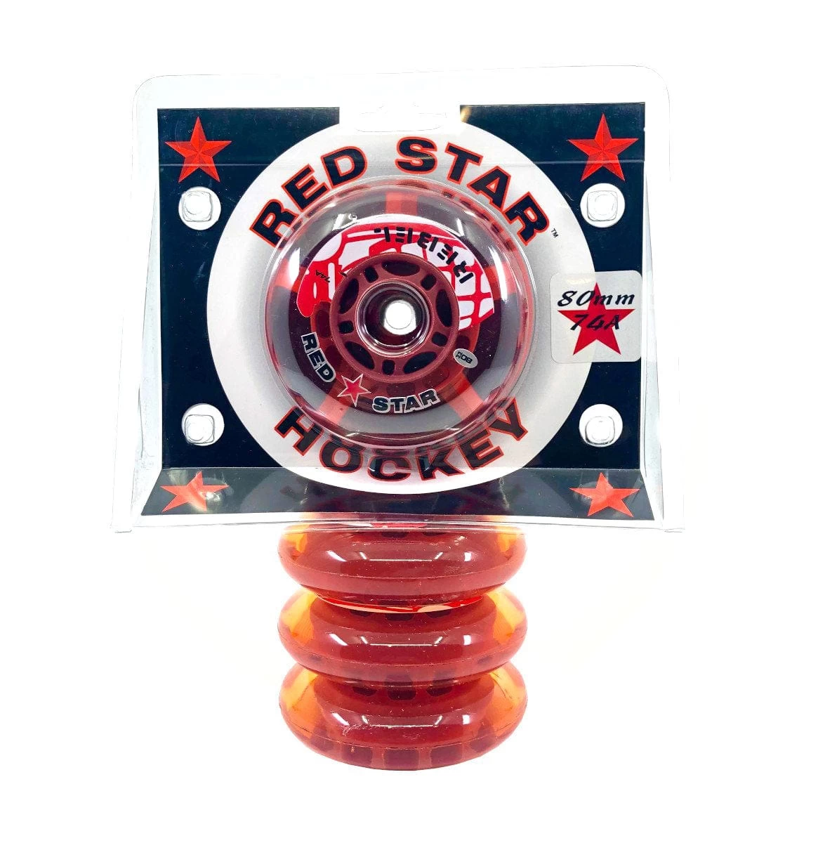 Red Star Rebel Wheels (4-Pack) - Red (74A) 1 Red Star Rebel Wheels (4-Pack) - Red (74A)