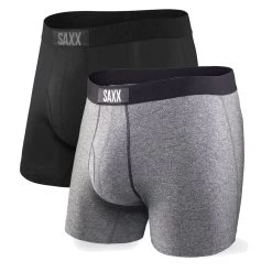 Saxx Ultra Boxers - Black / Grey (2 Pack)