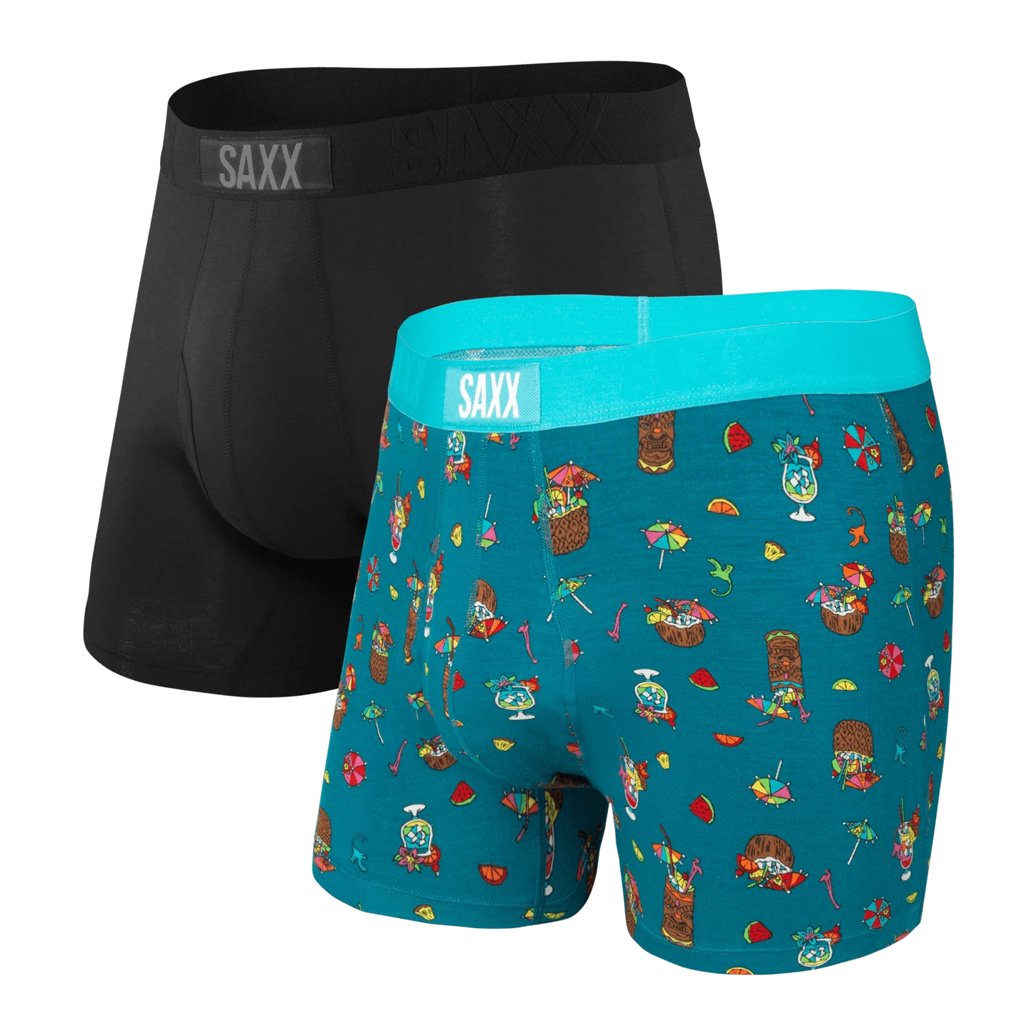 Saxx Ultra Boxers - Coconut Drinks / Black (2 Pack) 1 Saxx Ultra Boxers - Coconut Drinks / Black (2 Pack)