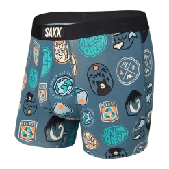 Saxx Vibe Boxers - Navy Everyday Is Earthday
