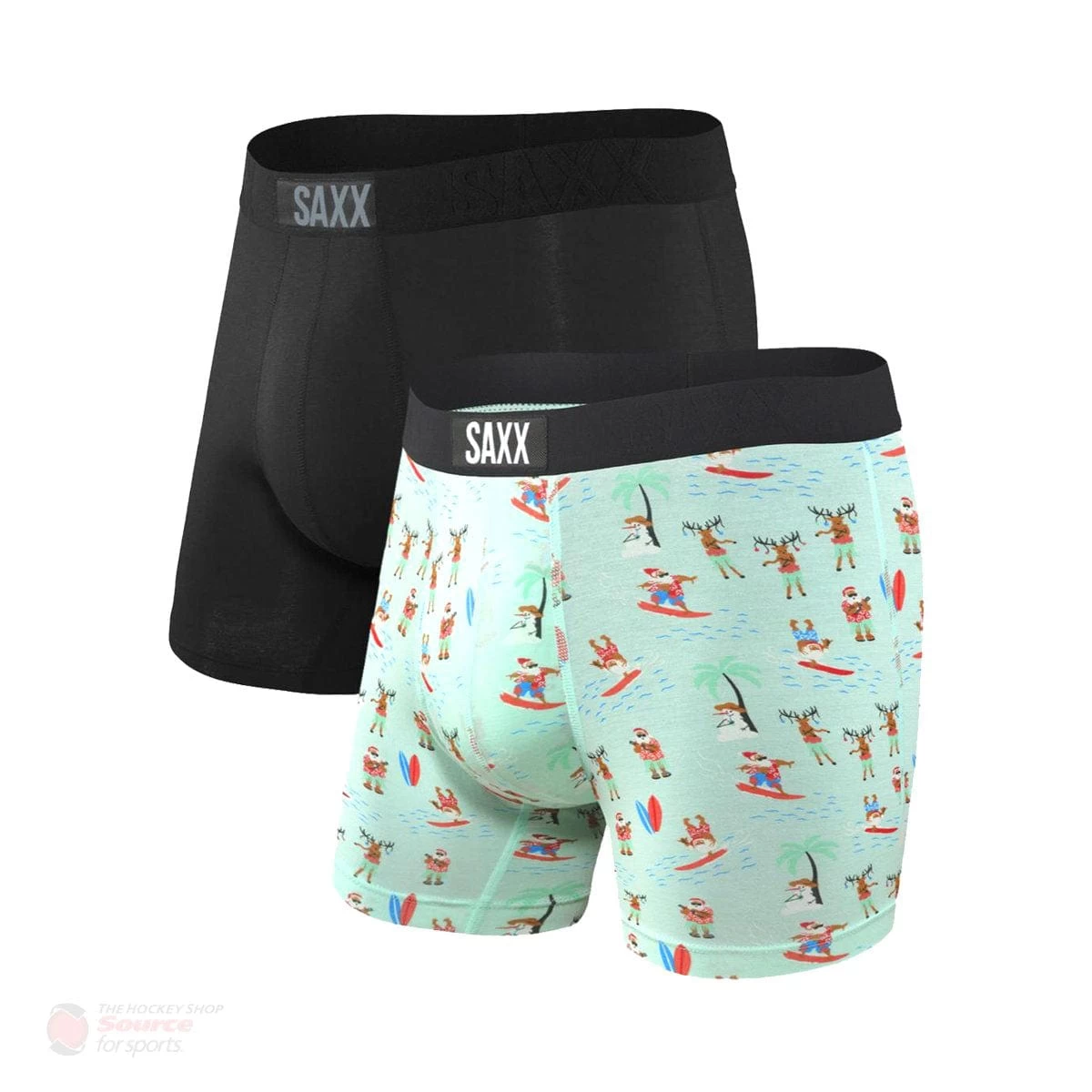 Saxx Vibe Boxers - Santa / Black (2 Pack) 1 Saxx Vibe Boxers - Santa / Black (2 Pack)