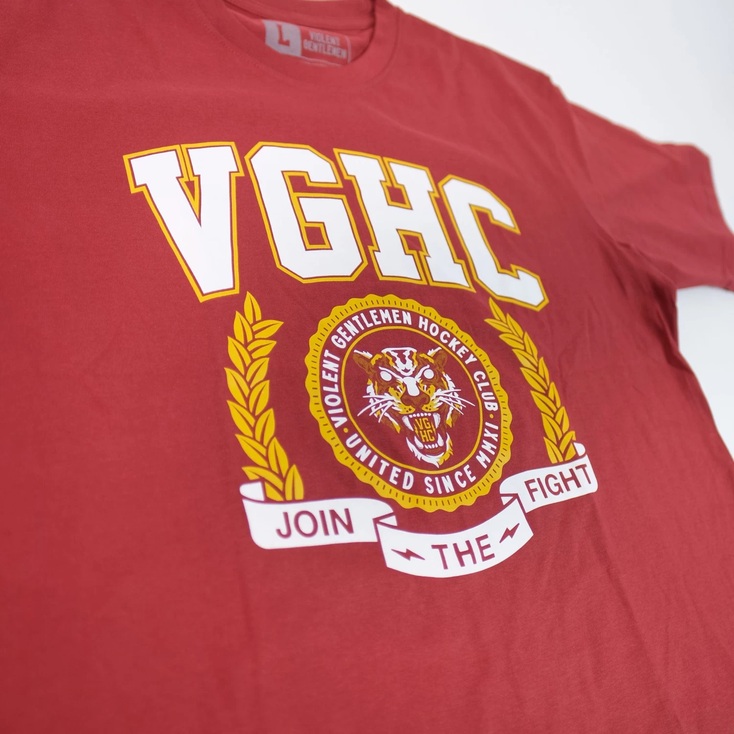 Violent Gentlemen University Heavyweight Shortsleeve Shirt - Red 2 Violent Gentlemen University Heavyweight Shortsleeve Shirt - Red - Image 2